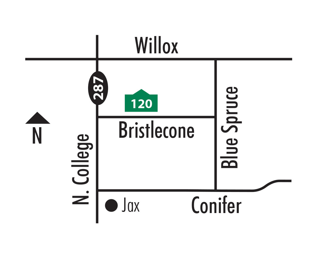 map to 120 Bristlecone