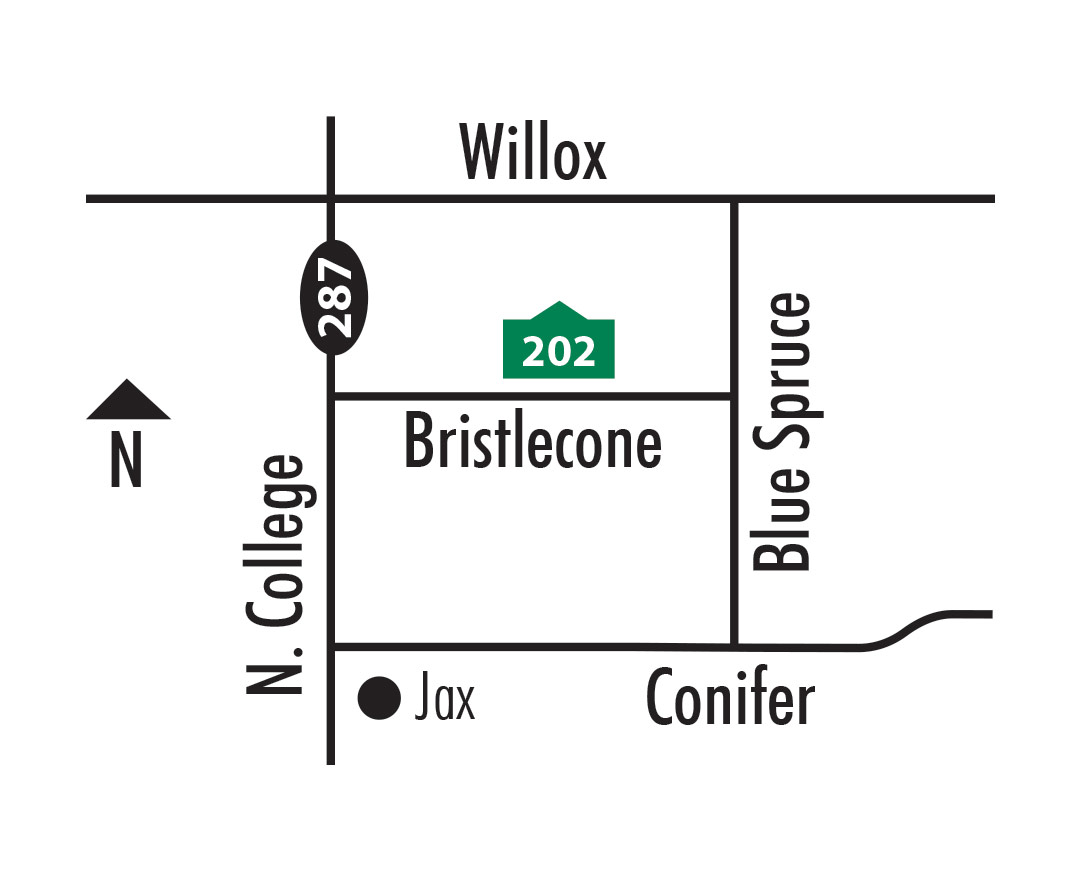 map to 202 Bristlecone