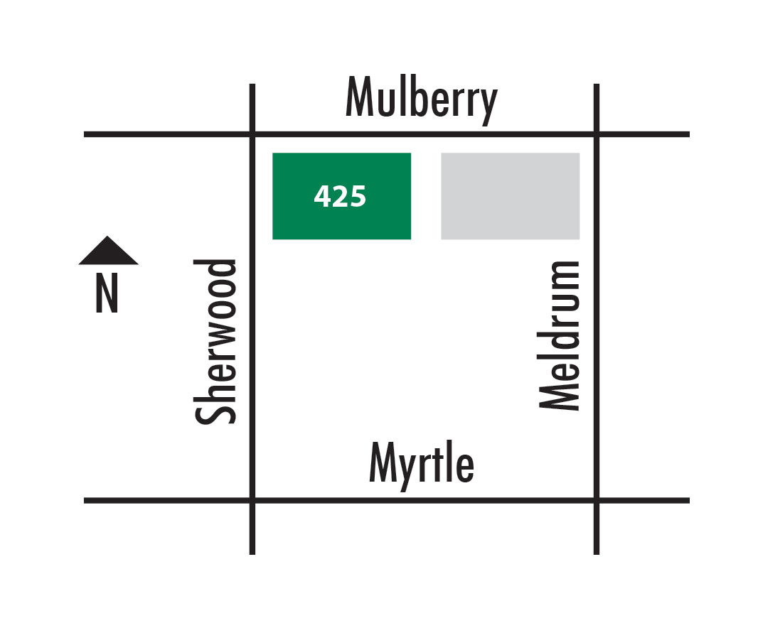 map to 425 Mulberry