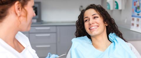 Dental patient in chair