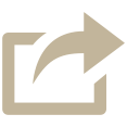 tan box with forward arrow icon