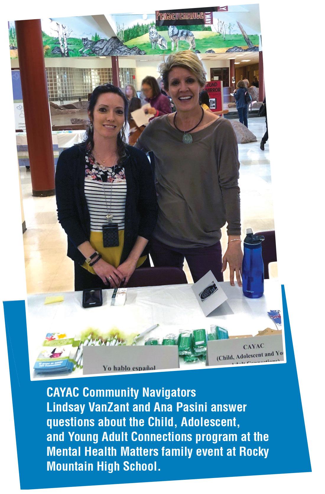 Lindsay VanZant and Ana Pasini, CAYAC community navigators
