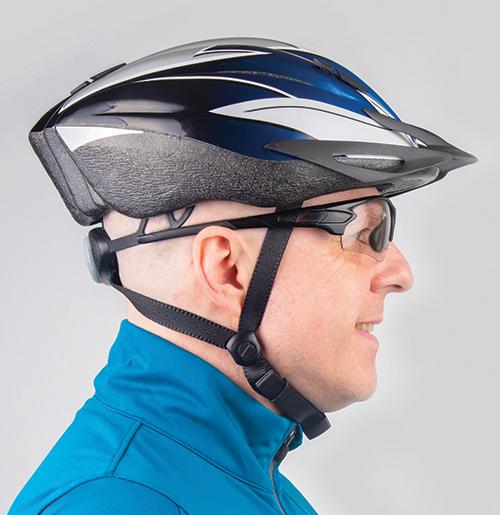 side-view photo of man in bike helmet showing perfect fitf 