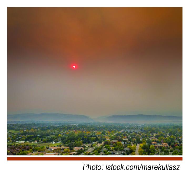 smoke over Fort Collins