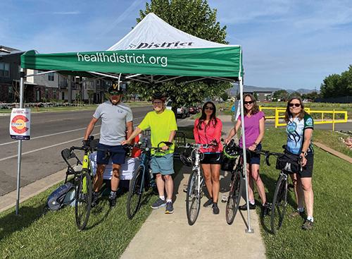 Health District employees at Bike to Work Day