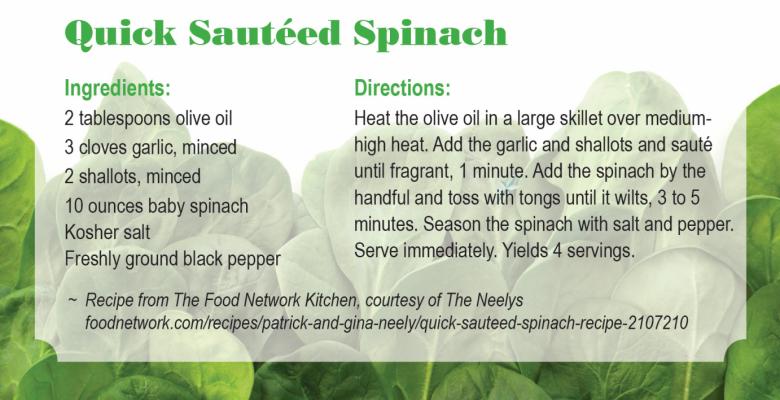 Sauteed spinach recipe