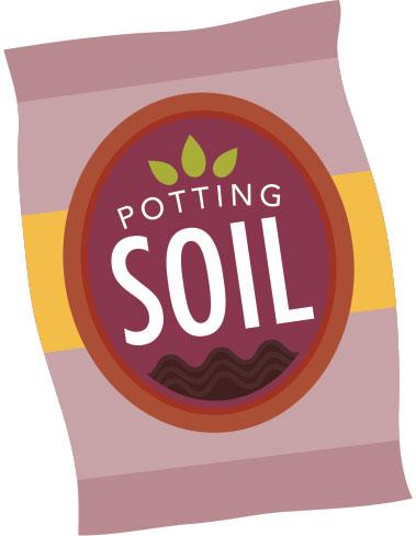 potting soil illustration