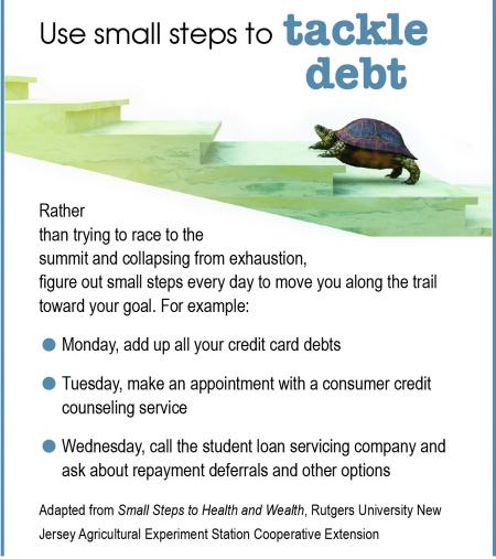 small steps to tackle debt